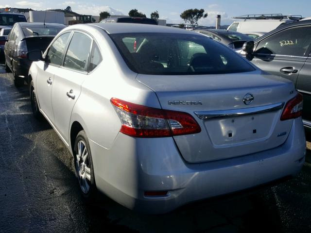 3N1AB7AP3DL705521 - 2013 NISSAN SENTRA S SILVER photo 3