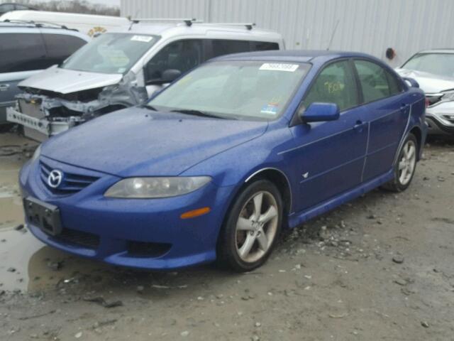 1YVFP84D945N55551 - 2004 MAZDA 6 S BLUE photo 2