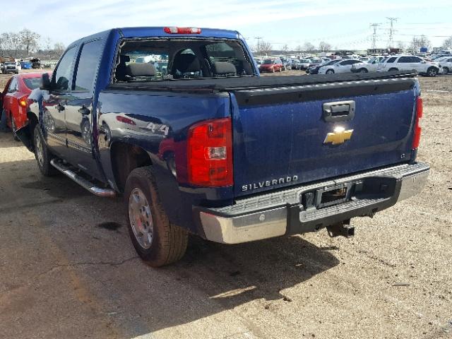 3GCPKSE7XDG321359 - 2013 CHEVROLET SILVERADO BLUE photo 3