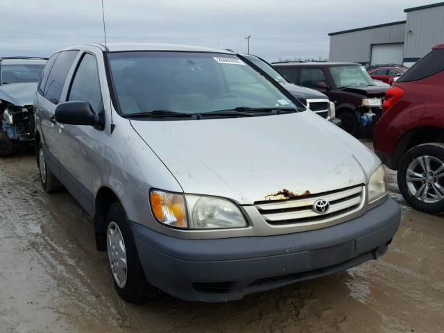 4T3ZF19C02U495923 - 2002 TOYOTA SIENNA CE TAN photo 1