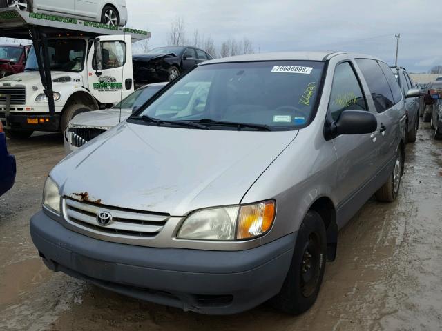 4T3ZF19C02U495923 - 2002 TOYOTA SIENNA CE TAN photo 2