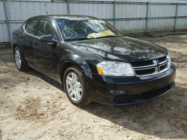 1C3CDZAB3CN128010 - 2012 DODGE AVENGER SE BLACK photo 1