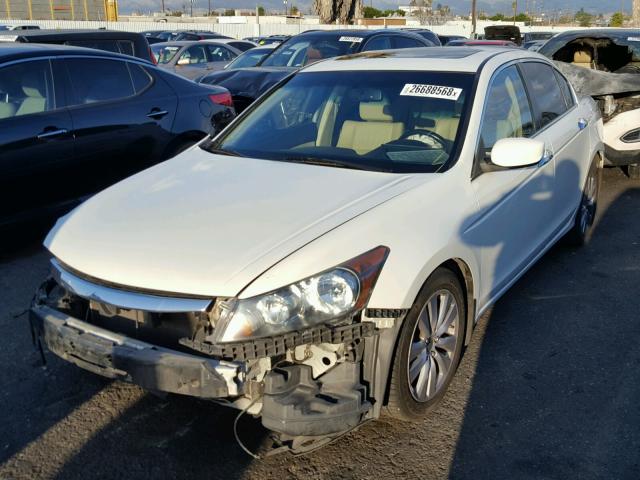 1HGCP3F87BA002513 - 2011 HONDA ACCORD EXL WHITE photo 2