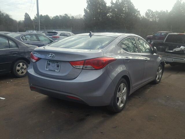 KMHDH4AEXDU667003 - 2013 HYUNDAI ELANTRA GL GRAY photo 4