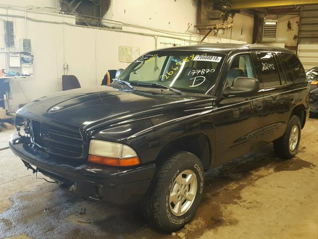 1B8HS38N02F177870 - 2002 DODGE DURANGO SP BLACK photo 2