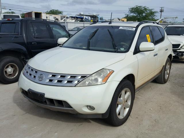 JN8AZ08T33W103766 - 2003 NISSAN MURANO SL WHITE photo 2