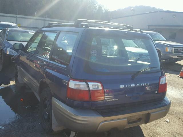 JF1SF65591H753596 - 2001 SUBARU FORESTER S BLUE photo 3