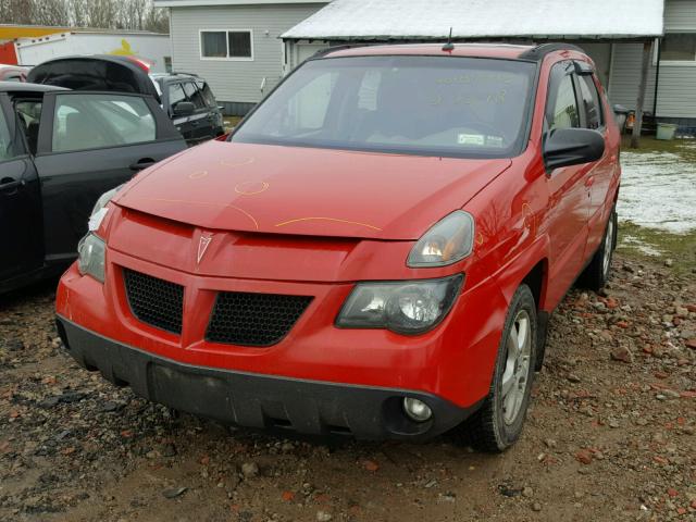 3G7DB03E24S586720 - 2004 PONTIAC AZTEK RED photo 2