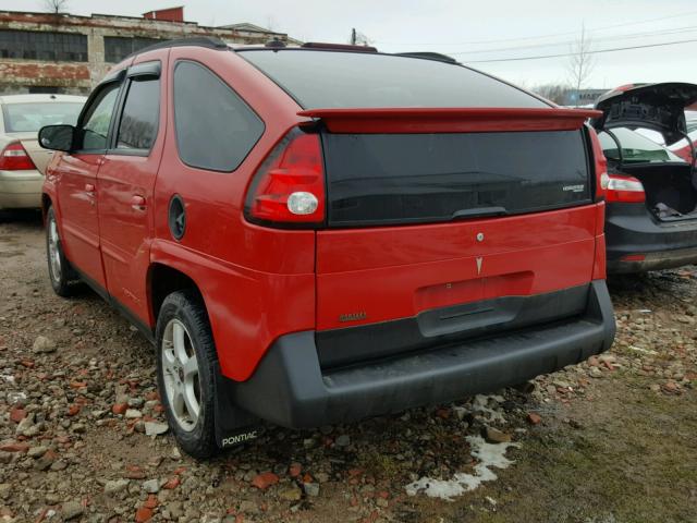 3G7DB03E24S586720 - 2004 PONTIAC AZTEK RED photo 3