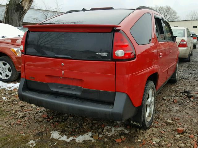 3G7DB03E24S586720 - 2004 PONTIAC AZTEK RED photo 4