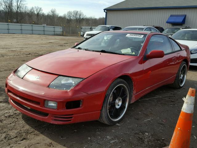 JN1RZ24A5LX012185 - 1990 NISSAN 300ZX RED photo 2