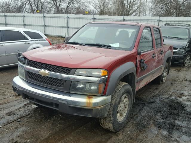 1GCDT136668246267 - 2006 CHEVROLET COLORADO BURGUNDY photo 2