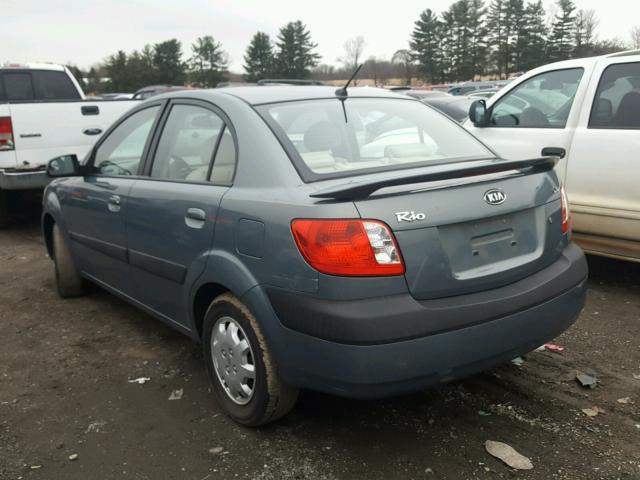 KNADE123276225511 - 2007 KIA RIO BASE GRAY photo 3