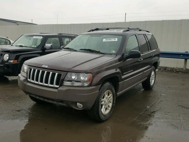 1J4GW48S74C143634 - 2004 JEEP GRAND CHER MAROON photo 2