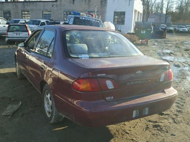 2T1BR12E1WC030748 - 1998 TOYOTA COROLLA VE MAROON photo 3