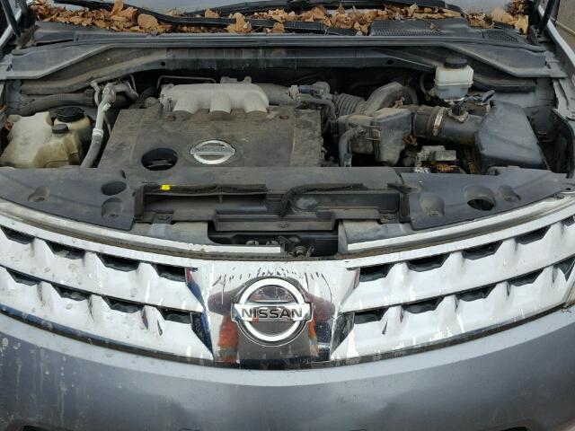 JN8AZ08W97W629819 - 2007 NISSAN MURANO SL SILVER photo 7