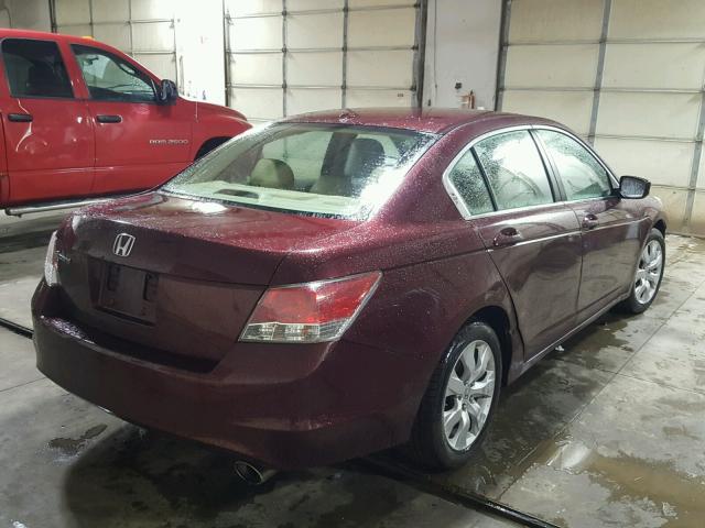 1HGCP2F82AA145295 - 2010 HONDA ACCORD EXL MAROON photo 4