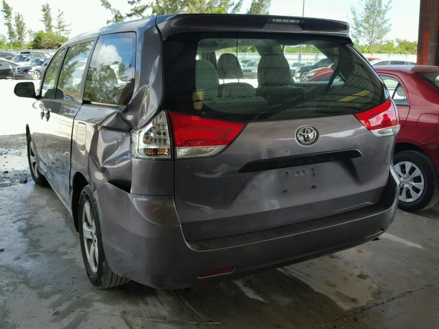 5TDKA3DC8BS006060 - 2011 TOYOTA SIENNA BAS CHARCOAL photo 3