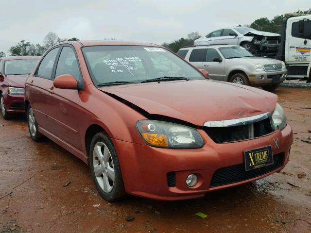 KNAFE221295026822 - 2009 KIA SPECTRA EX ORANGE photo 1