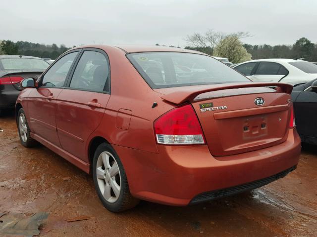 KNAFE221295026822 - 2009 KIA SPECTRA EX ORANGE photo 3