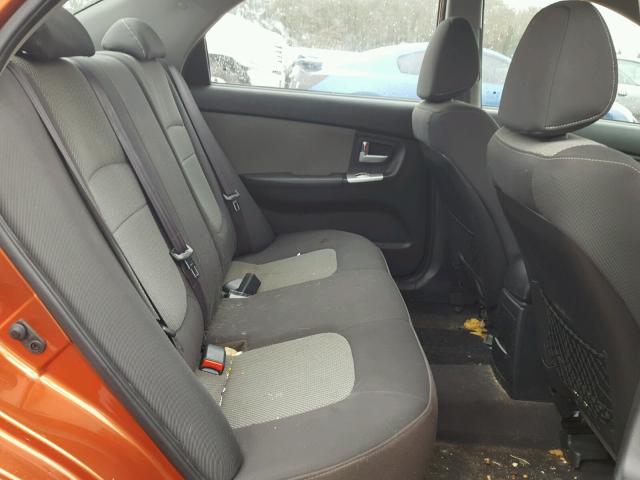 KNAFE221295026822 - 2009 KIA SPECTRA EX ORANGE photo 6