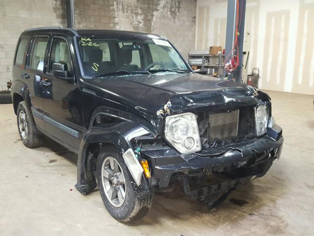 1J8GN28KX8W144156 - 2008 JEEP LIBERTY SP BLACK photo 1