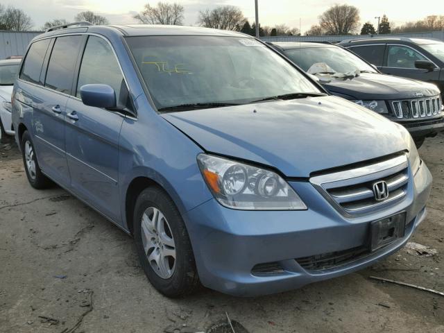 5FNRL38636B117896 - 2006 HONDA ODYSSEY EX BLUE photo 1