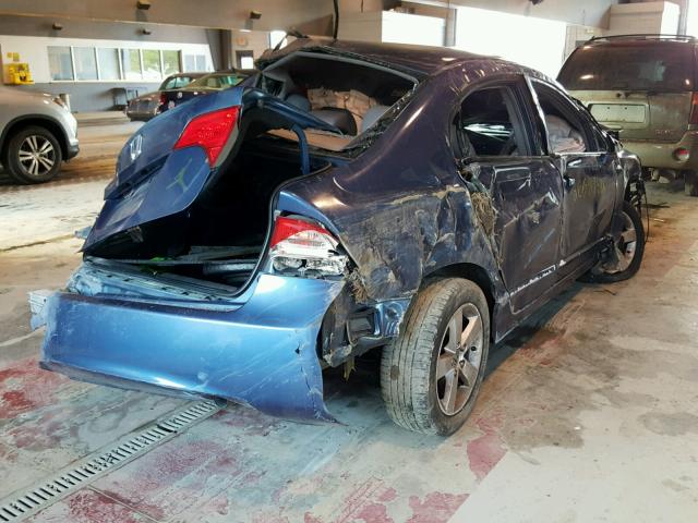 2HGFA16918H534457 - 2008 HONDA CIVIC EXL BLUE photo 4