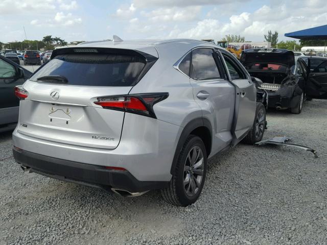 JTJYARBZ2F2013570 - 2015 LEXUS NX 200T SILVER photo 4