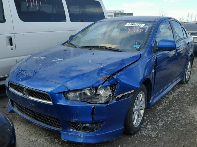 JA32U2FU2AU607996 - 2010 MITSUBISHI LANCER ES/ BLUE photo 2