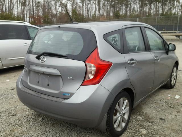 3N1CE2CP0EL428294 - 2014 NISSAN VERSA NOTE GRAY photo 4