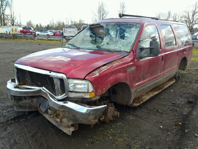 1FMNU41S82EB65670 - 2002 FORD EXCURSION RED photo 2