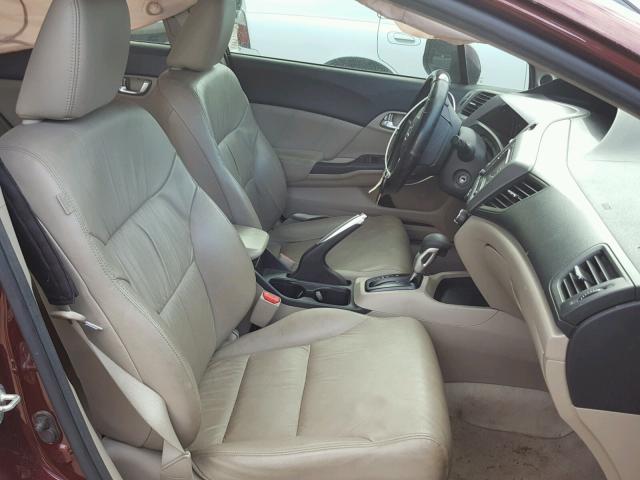 19XFB2F9XCE327331 - 2012 HONDA CIVIC EXL MAROON photo 5