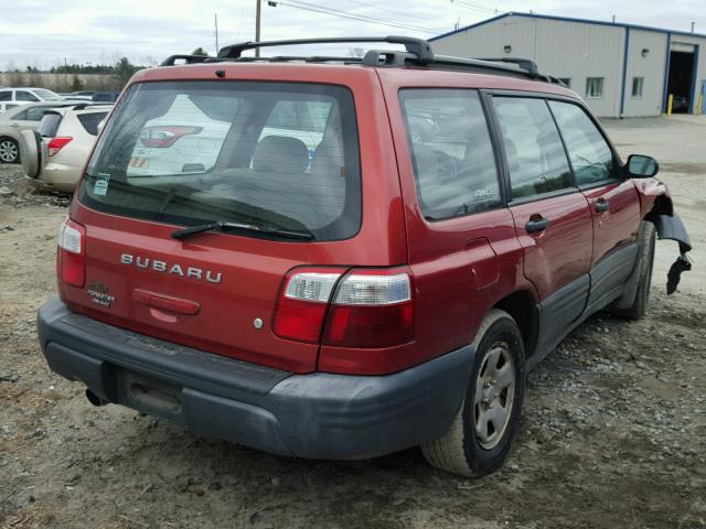 JF1SF63571G719455 - 2001 SUBARU FORESTER L RED photo 4