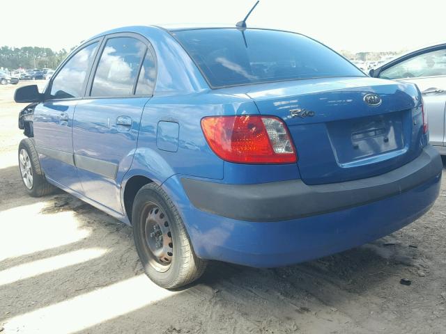 KNADE123276214329 - 2007 KIA RIO BASE BLUE photo 3