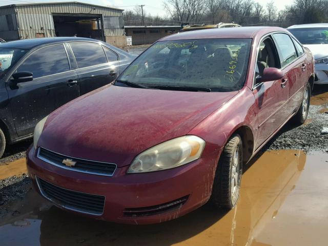 2G1WT58K069280563 - 2006 CHEVROLET IMPALA LT BURGUNDY photo 2