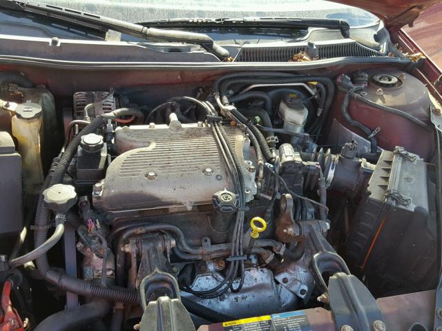 2G1WT58K069280563 - 2006 CHEVROLET IMPALA LT BURGUNDY photo 7