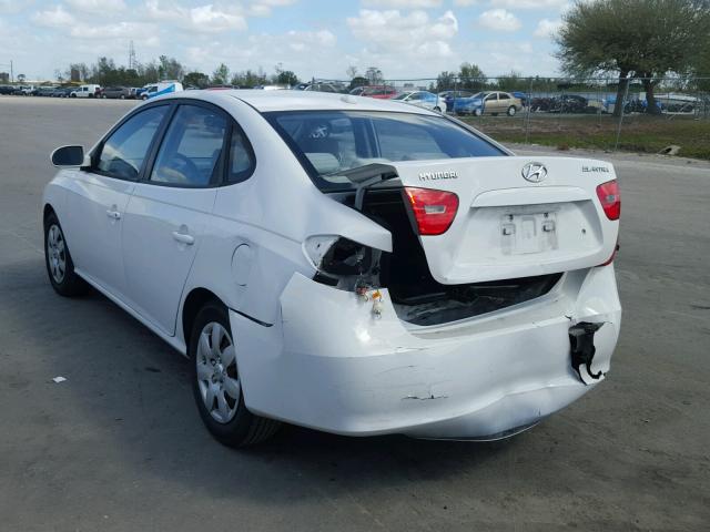 KMHDU46D19U591478 - 2009 HYUNDAI ELANTRA GL WHITE photo 3