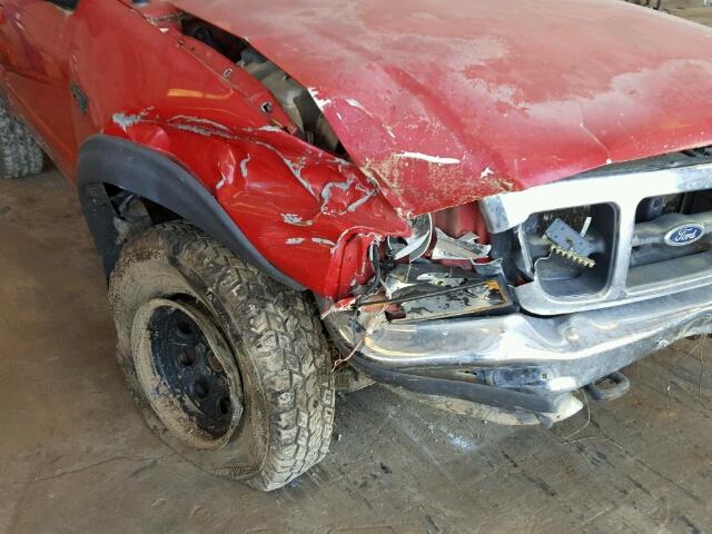 1FTYR11X2WTA51050 - 1998 FORD RANGER RED photo 9