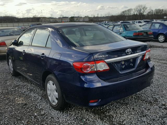 2T1BU4EE7DC127221 - 2013 TOYOTA COROLLA BA BLUE photo 3