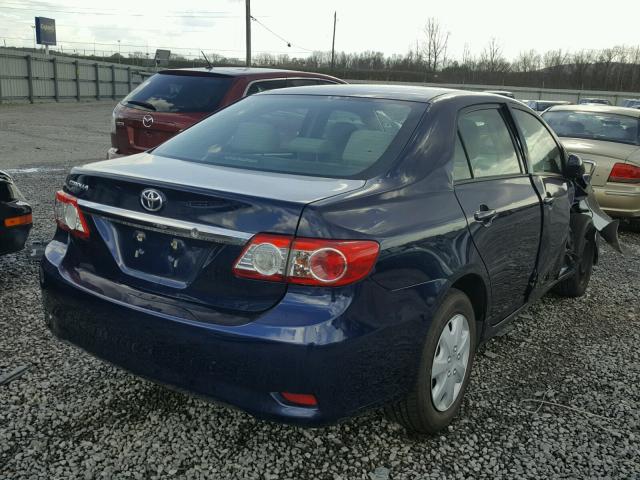 2T1BU4EE7DC127221 - 2013 TOYOTA COROLLA BA BLUE photo 4