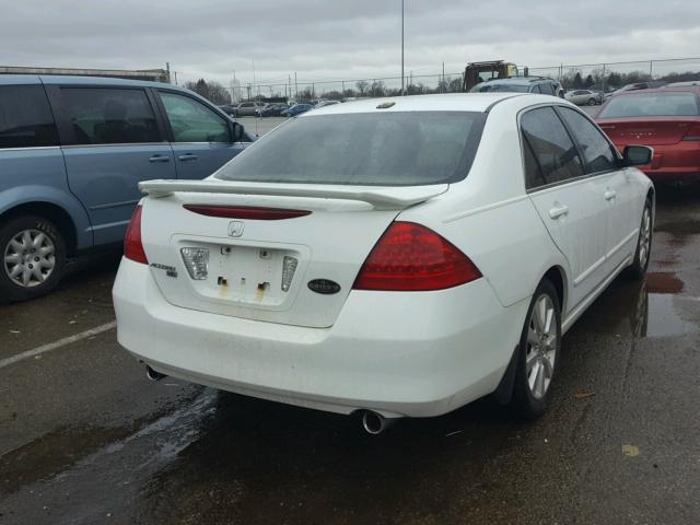 1HGCM665X7A034377 - 2007 HONDA ACCORD EX WHITE photo 4