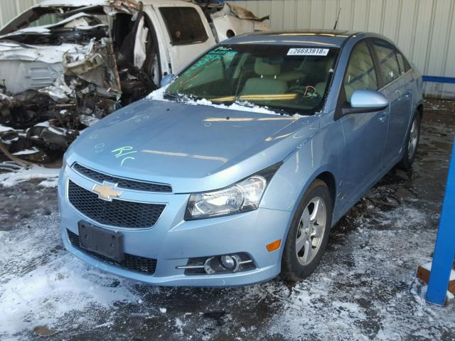 1G1PG5S95B7294047 - 2011 CHEVROLET CRUZE LT BLUE photo 2