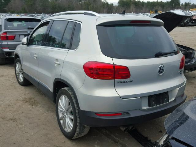 WVGBV7AX5DW504640 - 2013 VOLKSWAGEN TIGUAN S SILVER photo 3