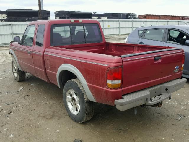 1FTCR15X3PPB18513 - 1993 FORD RANGER SUP RED photo 3