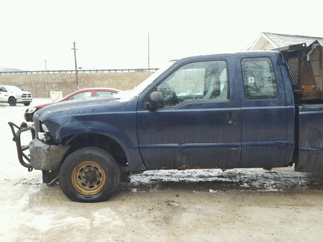 1FTNX21L04ED50369 - 2004 FORD F250 SUPER BLUE photo 9