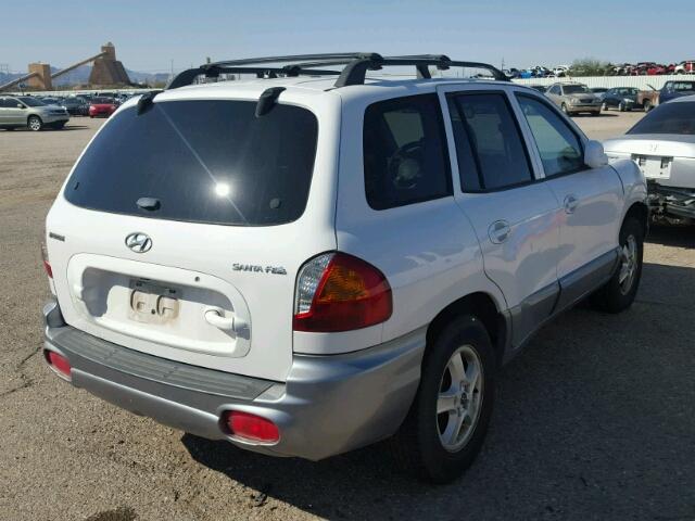 KM8SB12B54U791207 - 2004 HYUNDAI SANTA FE G WHITE photo 4