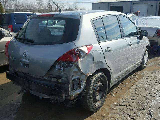 3N1BC1CP7AL355771 - 2010 NISSAN VERSA S GRAY photo 4