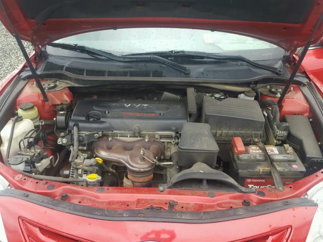 4T1BE46K79U263467 - 2009 TOYOTA CAMRY BASE RED photo 7