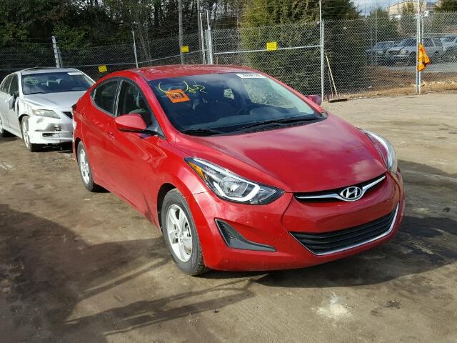 KMHDH4AE8FU456658 - 2015 HYUNDAI ELANTRA SE RED photo 1